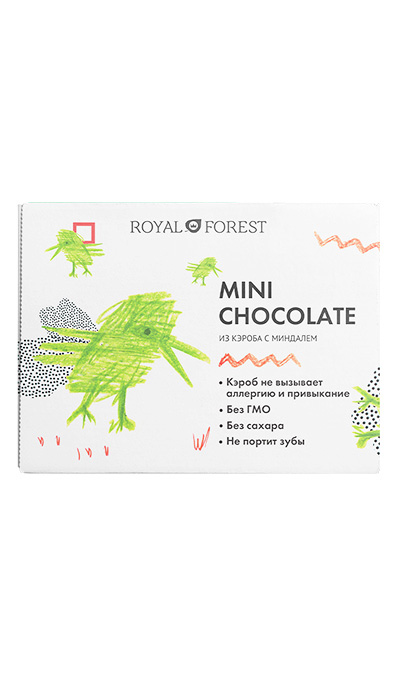 картинка Шоколад  Mini Chocolate из кэроба с миндалем, 30 гр.